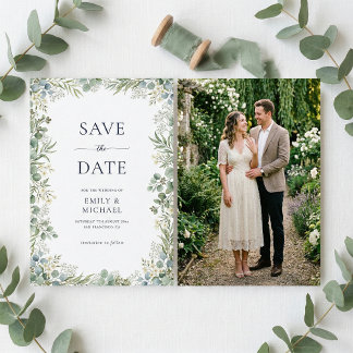 Reserve A Data Elegante Casamento Verde Água Com Foto