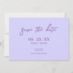 Reserve A Data Elegante Chic Lilás Roxo