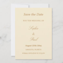 Elegante Cream Beige Wedding (Salvar data)
