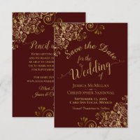 Elegante Dourado Lugar no Casamento Auburn Brown
