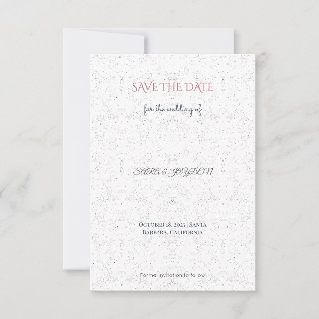 Reserve A Data Elegante e Retrô Salve a Data – Sem Foto | Único (Frente)