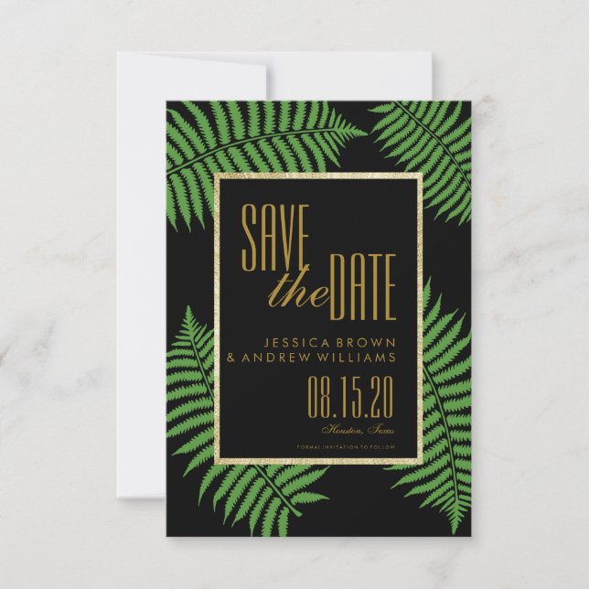 Reserve A Data Elegante e sofisticado Bracken Save The Date (Frente)