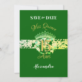 Reserve A Data Elegante Emerald Green Quinceañera Espanhol