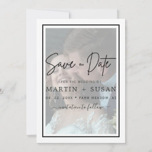 Reserve A Data Elegante Faux Vellum Effect 2 Foto Frame Weding