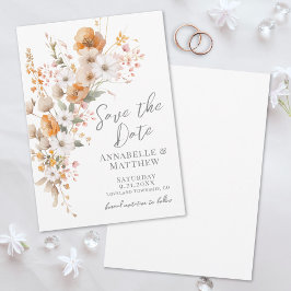 Reserve A Data Elegante Floral Botânico de Outono de Flor Silvest