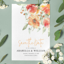Elegante Floral de Apricot em Aquarela