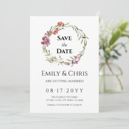 Reserve A Data Elegante Floral Eucalyptus Wedding A Data