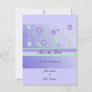 Reserve A Data Elegante Floral Roxo Salve a Data