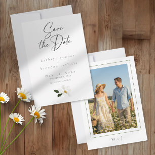 Reserve A Data Elegante Foto de Casamento Minimalista com Aquarel