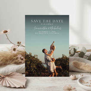 Reserve A Data Elegante Foto de Casamento Moderno Save the Date