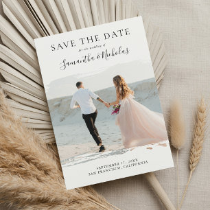 Reserve A Data Elegante Foto de Casamento Moderno Save the Date