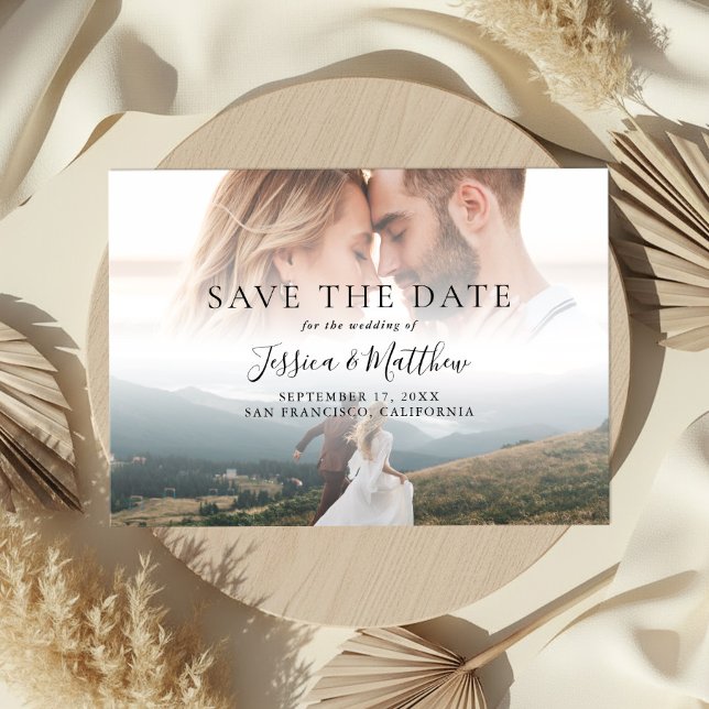 Reserve A Data Elegante Foto de Casamento Moderno Save the Date (Criador carregado)