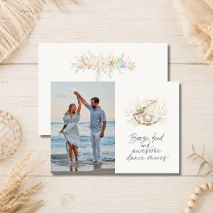 Reserve A Data Elegante Foto de Casamento na Praia com Conchas Sa