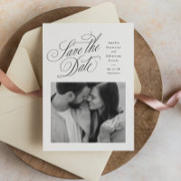 Elegante foto de casamento preto e branco