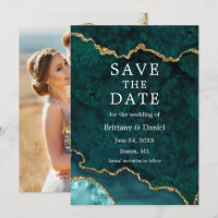 Elegante Foto de Geodo de Ágata Mármore Teal em Aq