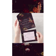 Elegante Foto Floral Burgundy Escuro e Sombrio