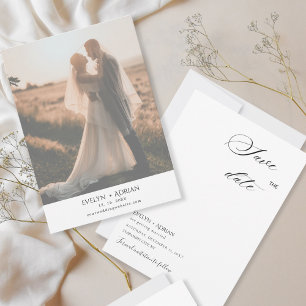 Reserve A Data Elegante Foto Minimalista de Casamento Salve a Dat