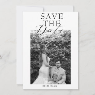 Reserve A Data Elegante Foto Preto E Branco Casamento Old Money