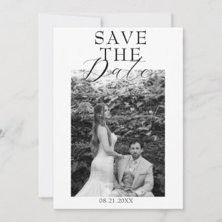 Reserve A Data Elegante Foto Preto E Branco Casamento Old Money