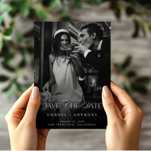 Reserve A Data Elegante Foto Vintage & Clássico Casamento com Mon