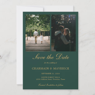 Reserve A Data Elegante Fotografia de Casamento em Verde Esmerald