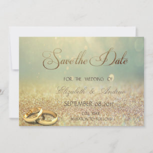 Reserve A Data Elegante Glitter Bokeh,Rings Wedding Salvar data