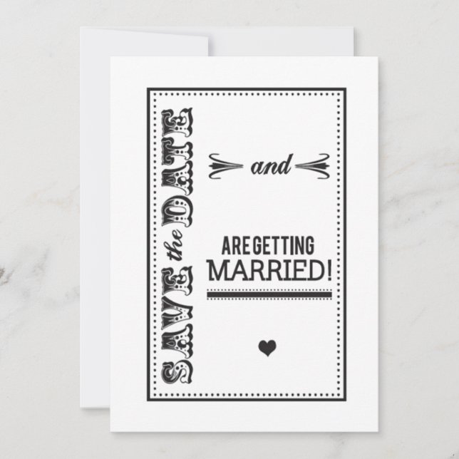 Reserve A Data Elegante Guardar A Data (Frente)