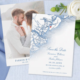 Reserve A Data Elegante Hilton Head SC Mapa Casamento Vertical