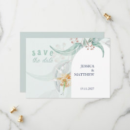 Reserve A Data Elegante Linda Mint Eucalyptus Watercolor Art