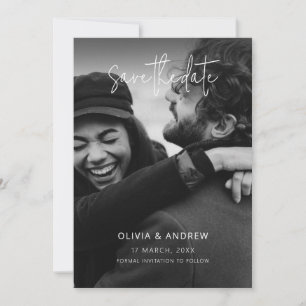 Reserve A Data Elegante Minimalista Salve o Dia Com Foto, Boho