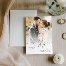Elegante Moderno Chic Script Foto Minimalista 