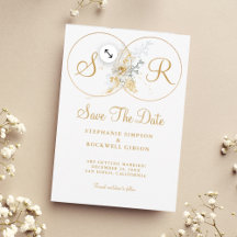 Elegante Monograma de Ouro Casamento