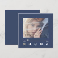 Elegante Música de Casamento em Azul Marinho QR