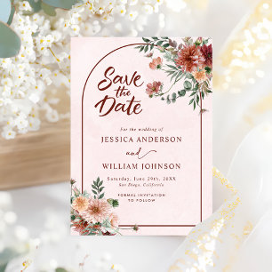 Reserve A Data Elegante no Casamento dos Toninhos Rosa de outono
