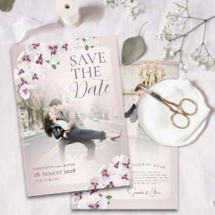 Reserve A Data Elegante Orquídea Casamento Save the Date