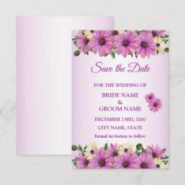 Reserve A Data Elegante Rosa Amarelo Floral Rústico