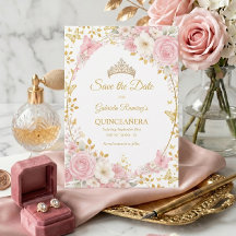 Elegante Rosa Bege Quinceañera Borboleta Dourada