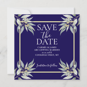 Reserve A Data Elegante Salve A Data Boho Eucalyptus Licença