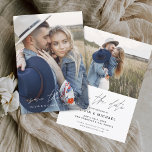 Reserve A Data Elegante Salve a data Foto de casamento manuscrita<br><div class="desc">Casamento Salve os Cartões de Data que têm uma foto na frente e atrás. Os Cartões salve a data de outono manuscrito, outono, verão, Primavera de inverno contêm uma tipografia cursiva moderna, escrita à mão, que é elegante, simples e moderna de usar depois de você celebrar o dia de casamento...</div>
