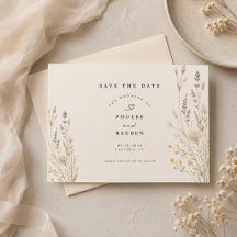 Elegante Save the Date Flor Silvestre