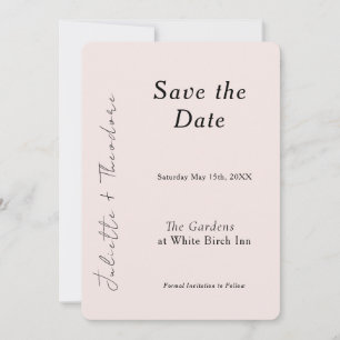 Reserve A Data Elegante Save the Date Rosa