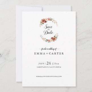 Reserve A Data Elegante Script Salve a Data com Rosa Pastel