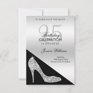 Reserve A Data Elegante Sequin Stiletto, Silver & Black Birthday