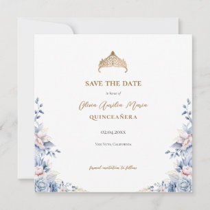 Reserve A Data Elegante Tiara Floral Quinceañera Foto