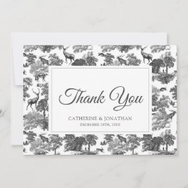 Reserve A Data Elegante Vintage Black White Toile Deer