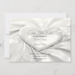 Reserve A Data Elegante White Cream Heart Salvar A Data