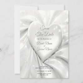 Reserve A Data Elegante White Cream Heart Salvar A Data