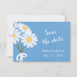 Reserve A Data Elegante White Daisies Blue Salve o Casamento da D