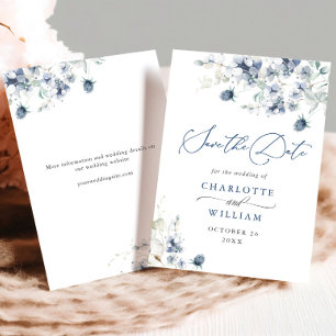 Reserve A Data Elegante Winter Blue Foliage Boho Wedding Código Q