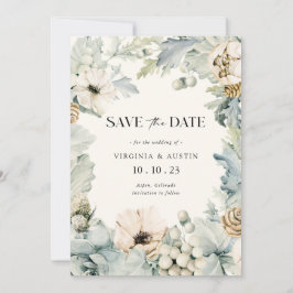 Reserve A Data Elegante Winter Save The Date Card